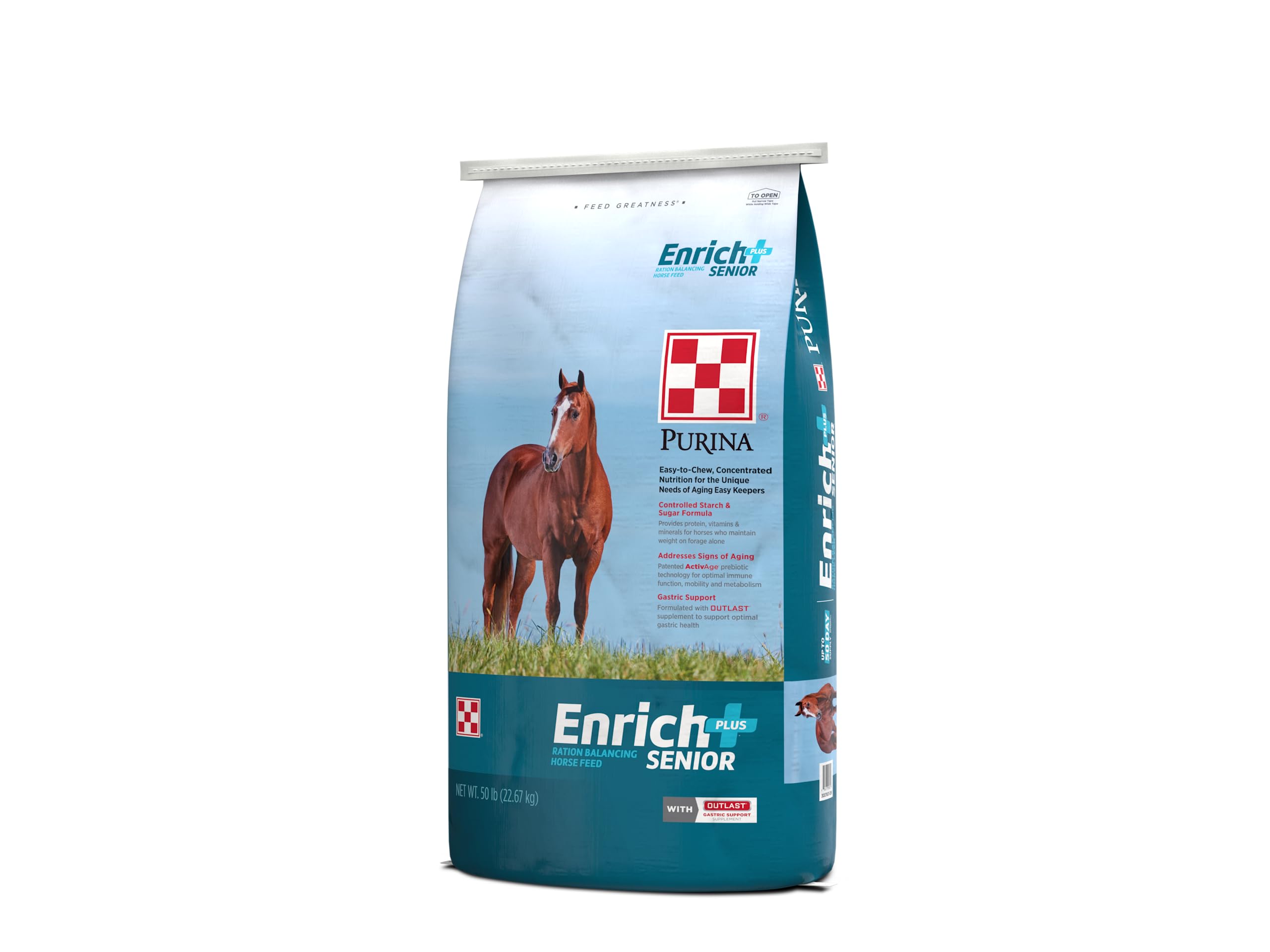 Purina | Enrich Plus Senior Ration Balancing Horse Feed | 50 Pound (50 LB) Bag - Image 5