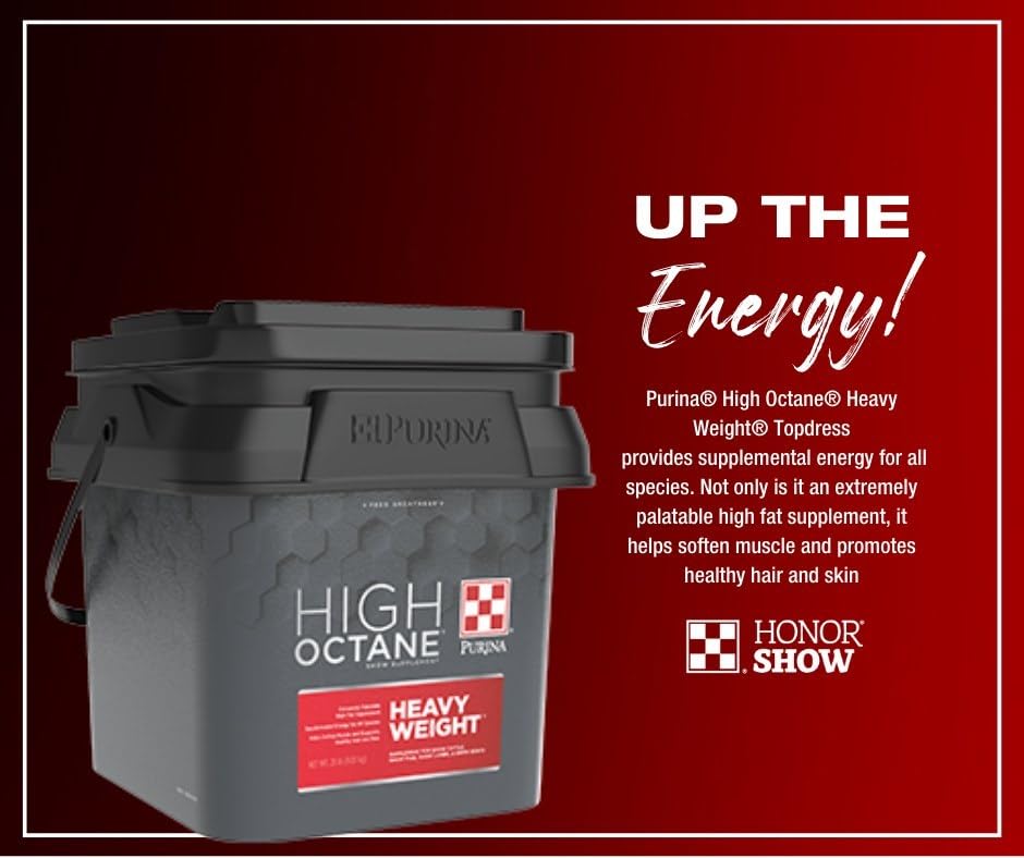 Purina | High Octane Heavy Weight | Topdress Show Feed Supplement for Livestock | 20 Pound (20 lb.) Pal - Image 4