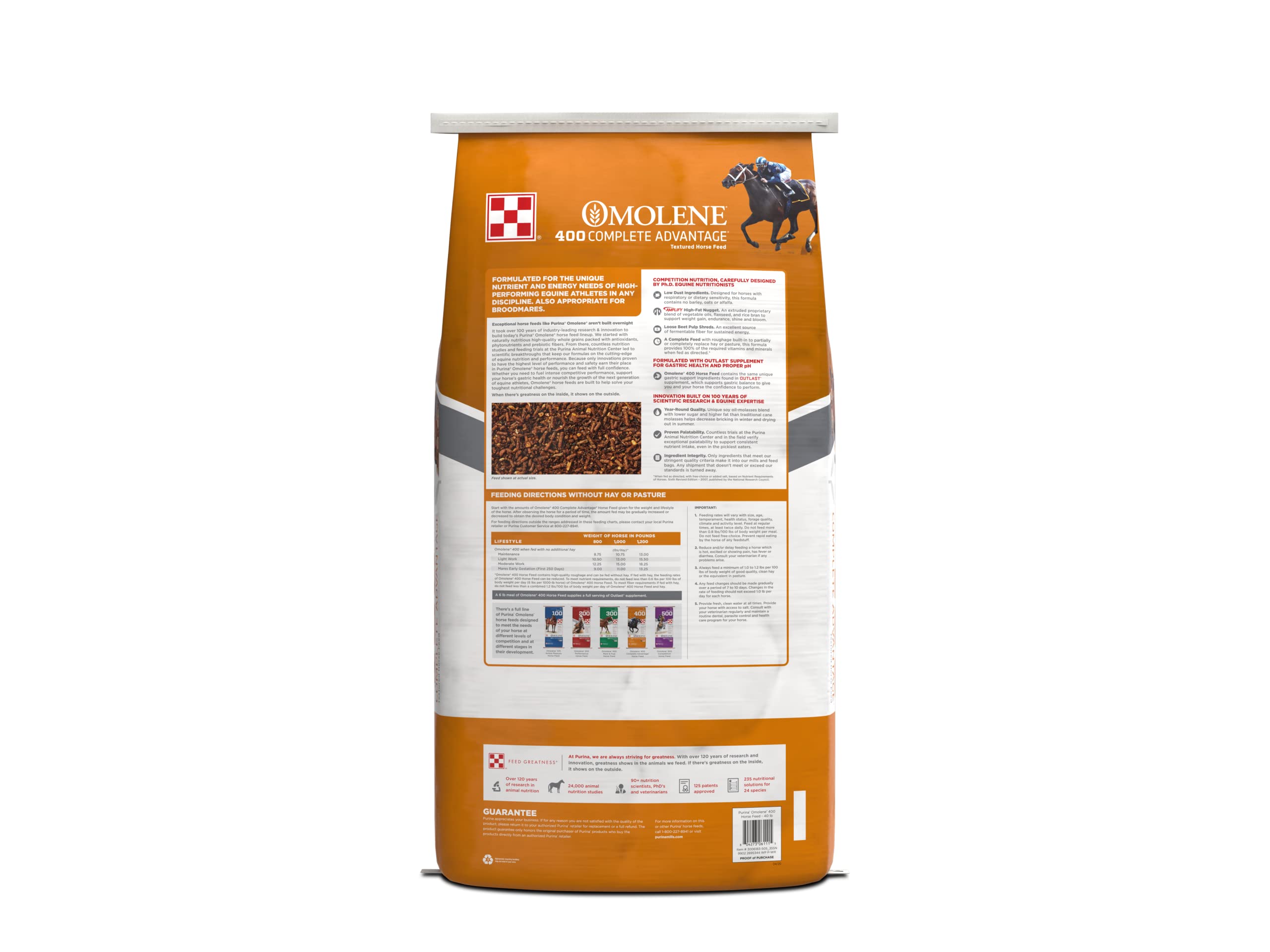 Purina | Omolene #400 Complete Advantage Horse Feed | 50 Pound Bag - Image 3